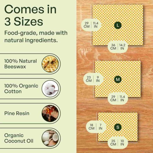 MioEco Beeswax Food Wrap Set Daisy Field