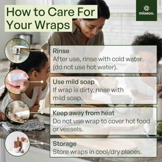 MioEco Beeswax Food Wrap Set Daisy Field - 6 Pcs - Image 6
