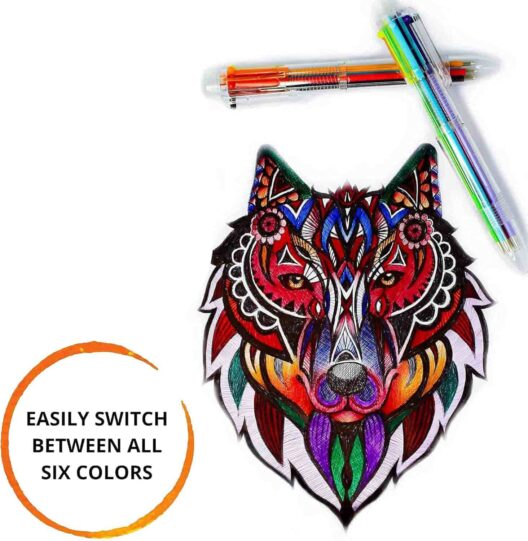 Hieno 6 in 1 Multicolor Pens Set - 24 Pcs - Image 5
